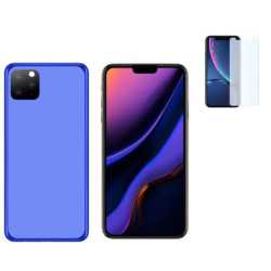 Funda Iphone 12 Pro Max (6.7) Azul TPU LISA Silicona + Protector