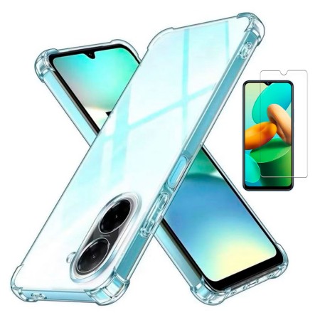 Funda Xiaomi Redmi A5 4G (6.88) Reforzada Antichoques Antigolpes Tpu Silicona Gel + Protector Cristal Templado 9H