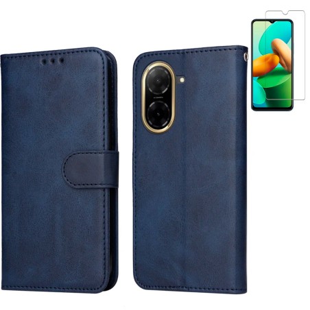 Funda Xiaomi Redmi A5 4G (6.88) Azul Libro Premium + Protector de Pantalla Cristal templado 9H