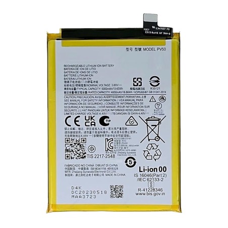 Bateria PV50 Para Motorola Moto G73 5G XT2237 5000 mAh