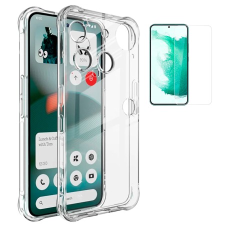 Funda Nothing Phone 3 5G (6.67) Reforzada Antichoques Antigolpes Tpu Silicona Gel + Protector Cristal Templado 9H