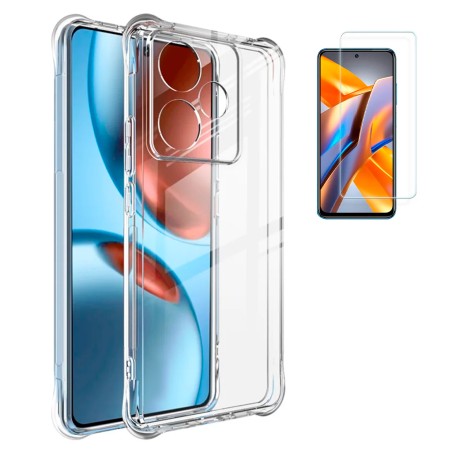 Funda Realme GT 7 5G (6.78) Reforzada Antichoques Antigolpes Tpu Silicona Gel + Protector Cristal Templado 9H