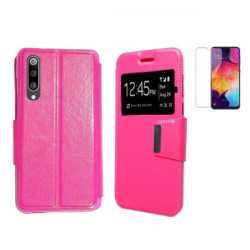 Funda Samsung Galaxy A70 (6.7) Rosa Libro Ventana + Protector