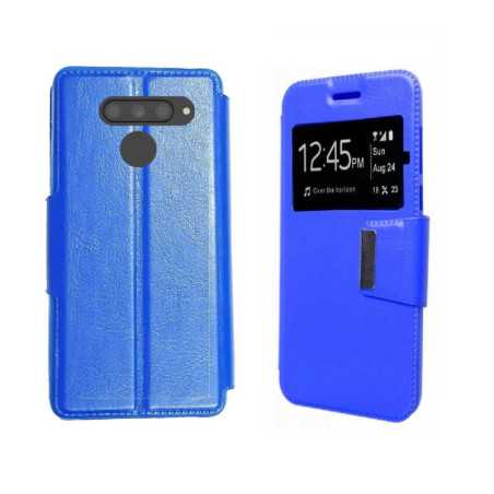 Funda LG Q60 / K50 (6.26) Azul Libro Ventana + Protector