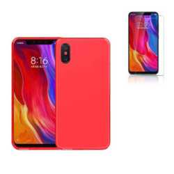 Funda Xiaomi MI 8 Pro (6.21) Roja TPU LISA Silicona + Protector