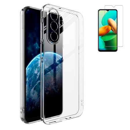 Funda Samsung Galaxy A17 5G (6.7) Transparente Tpu Lisa Silicona Gel Premium + Protector de Pantalla Cristal Templado 9H