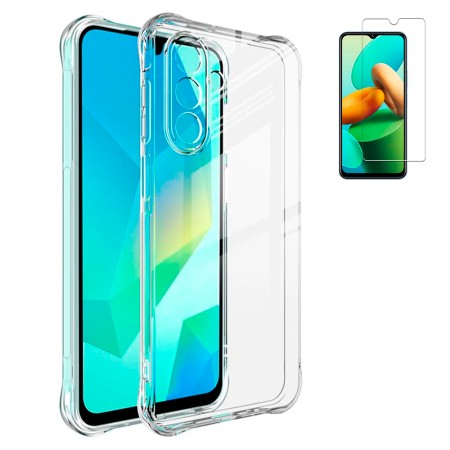 Funda Samsung Galaxy A17 5G (6.7) Reforzada Antichoques Antigolpes Tpu Silicona Gel + Protector Cristal Templado 9H
