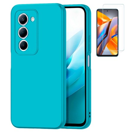 Funda Xiaomi Redmi 15 4G (6.9) Verde Tpu Lisa Silicona Gel Premium + Protector de Pantalla Cristal Templado 9H