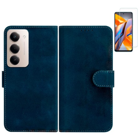 Funda Xiaomi Redmi 15 4G (6.9) Azul Libro Premium + Protector de Pantalla Cristal templado 9H