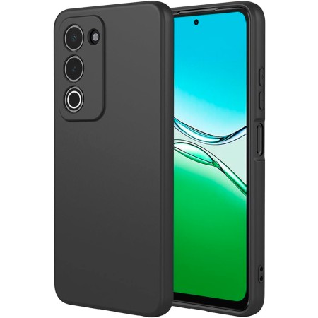 Funda Oppo A5 2025 (6.67) Negro Tpu Lisa Silicona Gel Premium