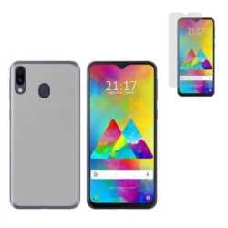 Funda Samsung Galaxy M20 (6.3) Blanca TPU LISA Silicona + Protector 5D