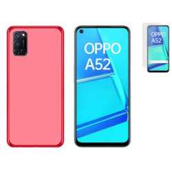 Funda Oppo A52 / A72 / A92 (6.5) Roja TPU LISA Silicona + Protector