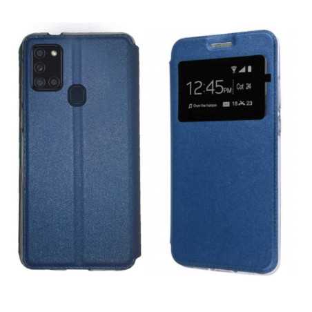 Funda Samsung Galaxy A21s (6,5) Azul Libro Ventana