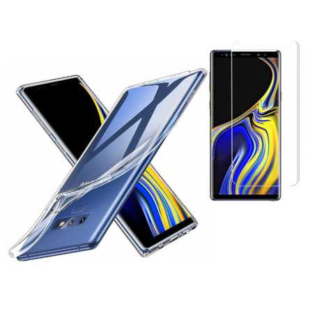 Funda Transparente Samsung Galaxy Note 9 (6.4) TPU LISA Silicona + Protector Cristal Cubre todo Completo