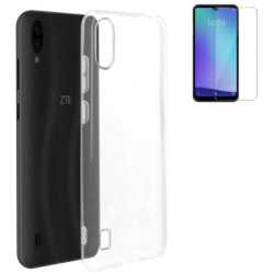 Funda ZTE Blade A5 2020 (6.09) Transparente TPU LISA Silicona + Protector