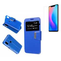 Funda Libro Ventana Azul Xiaomi MI 8 (6.21) + Protector