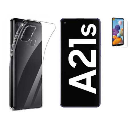 Funda Samsung Galaxy A21s (6,5) Transparente TPU LISA Silicona + Protector