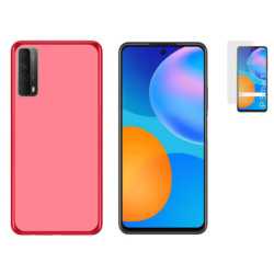 Funda Huawei P Smart 2021 (6.67) Roja TPU LISA Silicona + Protector