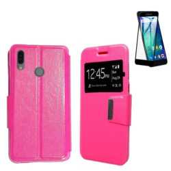 Funda Xiaomi Redmi Go (5) Rosa Libro Ventana + Protector