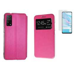 Funda Xiaomi MI 10T / 10T Pro (6.67) Rosa Libro Ventana + Protector