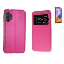 Funda Samsung Galaxy A32 (5G) Rosa Libro Ventana + Protector