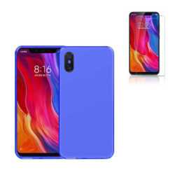 Funda Xiaomi MI 8 Pro (6.21) Azul TPU LISA Silicona + Protector