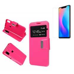 Funda Libro Ventana Rosa Xiaomi MI 8 (6.21) + Protector