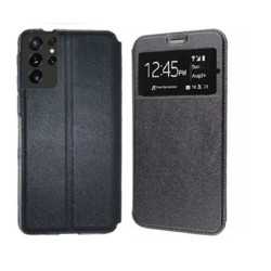 Funda Samsung Galaxy S21 Ultra (6.8) Negra Libro Ventana