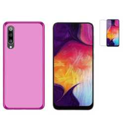 Funda Samsung Galaxy A70 (6.7) Rosa TPU LISA Silicona + Protector 5D