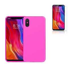 Funda Xiaomi MI 8 Pro (6.21) Rosa TPU LISA Silicona + Protector