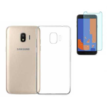 Funda Samsung Galaxy J4 2018 (5.5) Tpu Silicona gel Transparente + Protector