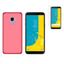 Funda TPU LISA Roja Samsung Galaxy J6 2018 (5.6) + Protector