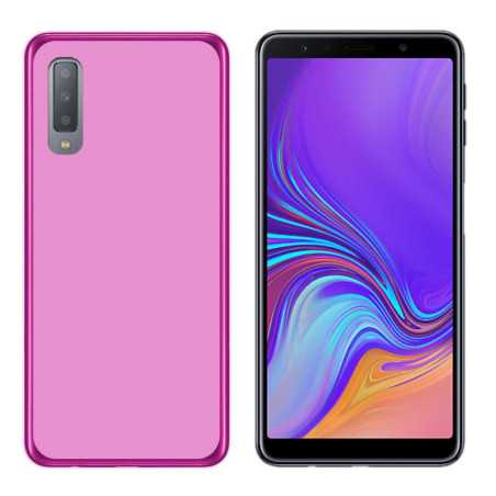 Funda Samsung Galaxy A7 2018 (6) Rosa Tpu lisa silicona gel