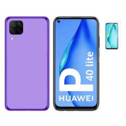 Funda Huawei P40 Lite (6.4) Morada TPU LISA Silicona + Protector