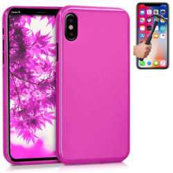 Funda TPU LISA IPHONE X ROSA + Protector