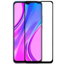 Protector Xiaomi Redmi 9 (6.53) Cristal Templado negro Completo Full Glue