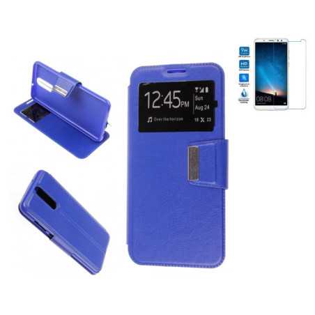 Funda Libro Ventana Azul Huawei Mate 10 Lite (5.9) + Protector