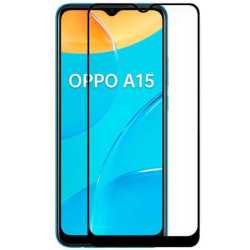 Protector Oppo A15 / A15S (6.52) Cristal Templado negro Completo Cubre todo