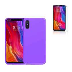 Funda Xiaomi MI 8 Pro (6.21) Morada TPU LISA Silicona + Protector