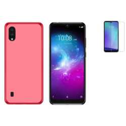 Funda ZTE Blade A5 2020 (6.09) Roja TPU LISA Silicona + Protector