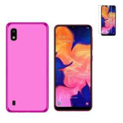 Funda Samsung Galaxy A10 (6.2) Rosa TPU LISA Silicona + Protector