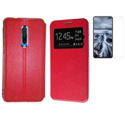 Funda Xiaomi Redmi K30 / K30 5G (6.67) Roja Libro Ventana + Protector