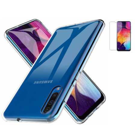 Funda Samsung Galaxy A70 (6.7) Transparente TPU LISA Silicona + Protector 5D