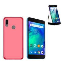 Funda Xiaomi Redmi Go (5) Roja TPU LISA Silicona + Protector 5D