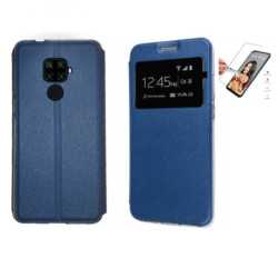 Funda Huawei Mate 30 lite (6.26) Azul Libro Ventana + Protector