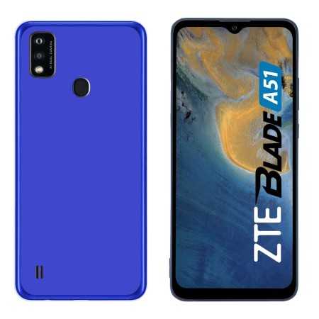Funda ZTE Blade A51 4G Azul Tpu lisa silicona gel