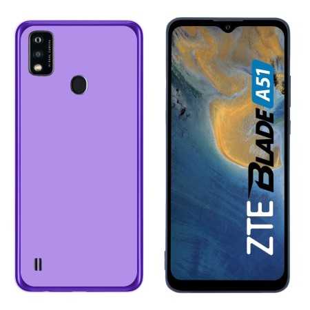 Funda ZTE Blade A51 4G Morada Tpu lisa silicona gel