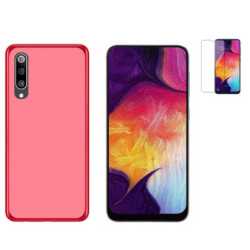 Funda Samsung Galaxy A70 (6.7) Roja TPU LISA Silicona + Protector 5D