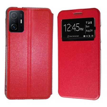 Funda Xiaomi 11T - 11T Pro Roja Libro Ventana