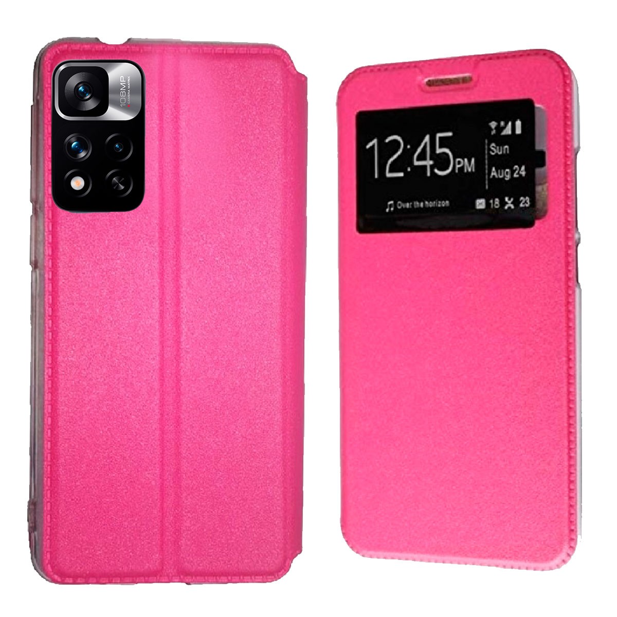 Comprar Funda con Tapa y Ventana Xiaomi Redmi Note 10 5G rosa